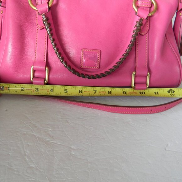 DOONEY & BOURKE FLORENTINE SATCHEL VIOLET (RARE HTF) 12"ACROSS SIZE - Picture 4 of 15